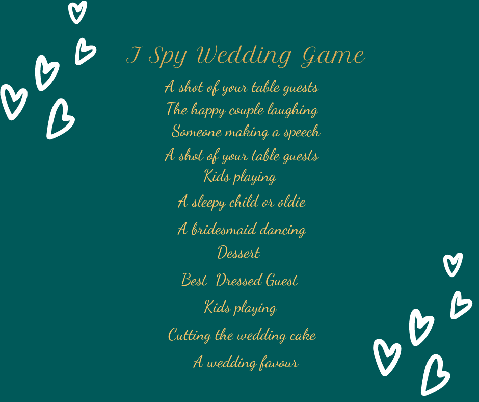 I Spy wedding game with the celebrant angel aberdeen humanist wedding celebrant aberdeen