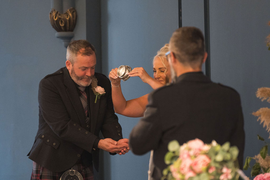 the quaich with mary gibson the celebrant angel aberdeen