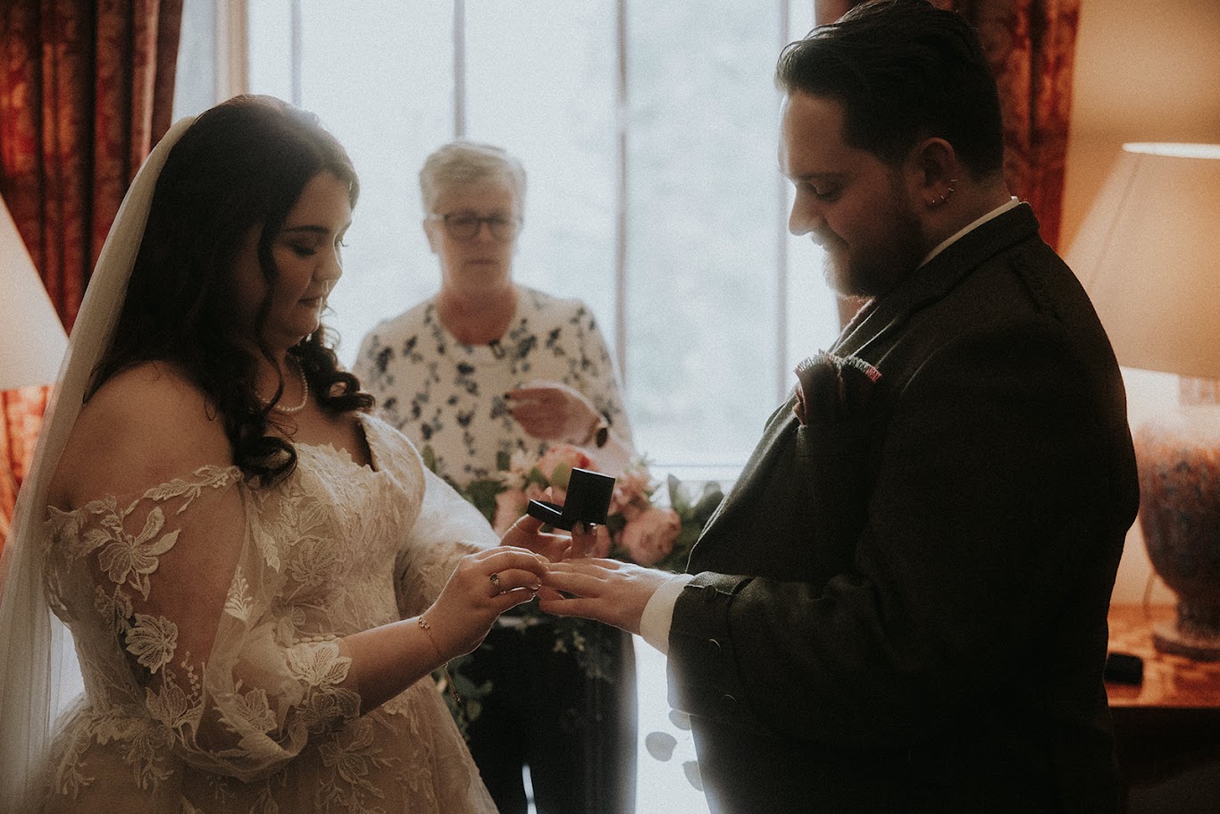 Zoe and ryan's wedding drum castle aberdeen with the celebrant angel aberdeen