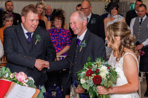 rachel and bruce's wedding with mary gibson the celebrant angel aberdeen