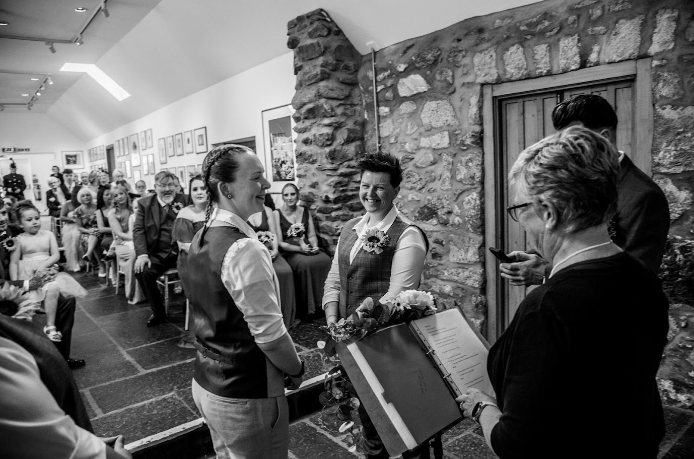 Eilidh and Lynne's wedding with mary gibson the celebrant angel aberdeen