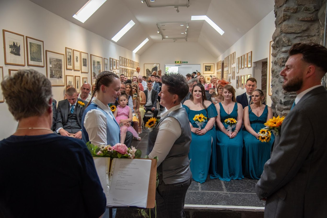 Eilidh and Lynne's wedding with mary gibson the celebrant angel aberdeen