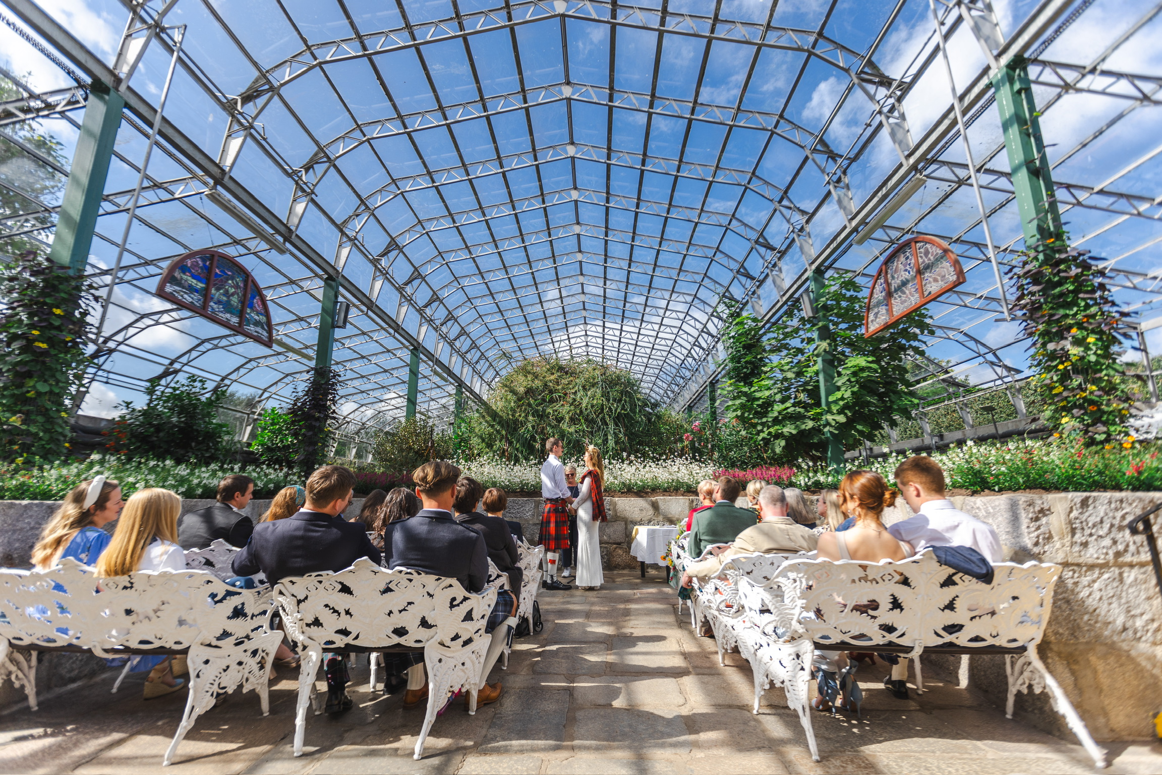 winter gardens aberdeen for sarah and andrew's wedding with mary gibson the celebrant angel aberdeen