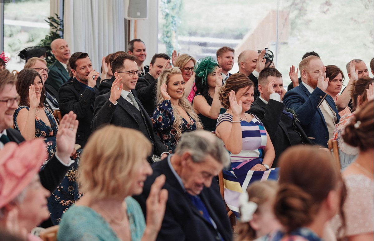 Yvonne and Stuart's wedding with mary gibson the celebrant angel Aberdeen Elrick house wedding venue Aberdeen