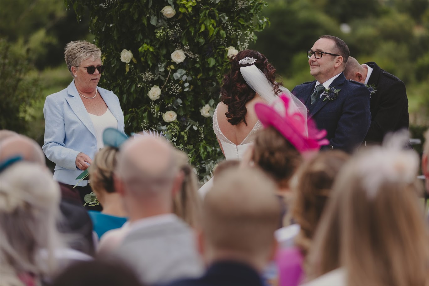 jen and craig's wedding with mary gibson the celebrant angel aberdeen. maryculter house hotel aberdeen