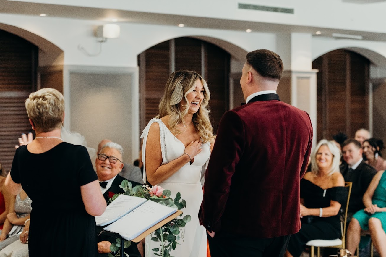 Vicki and Andrew's wedding at the marcliffe hotel aberdeen with mary gibson the celebrant angel aberdeen